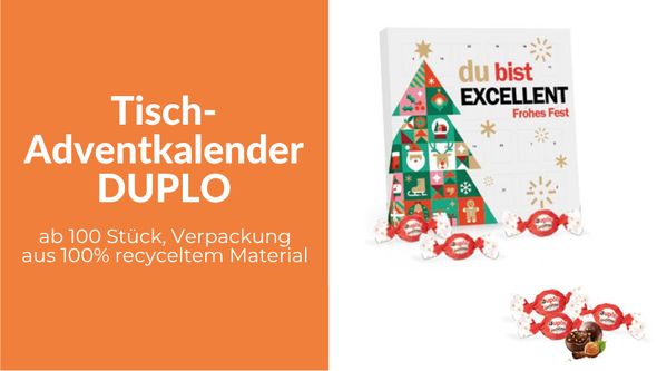 Tisch-Adventkalender DUPLO von Pauger Werbeartikel.